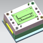 Form für Kunststoff-Batteriegehäuse für Motorräder.